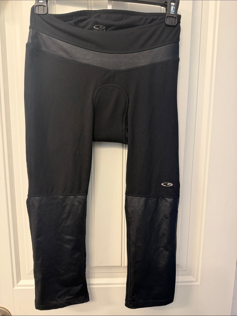 C9 by Champion Black padded gusset cycling workout capri leggings  size Xs